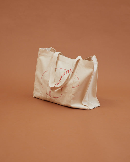 3003 Oversized Double Handle Tote Bag - Off White